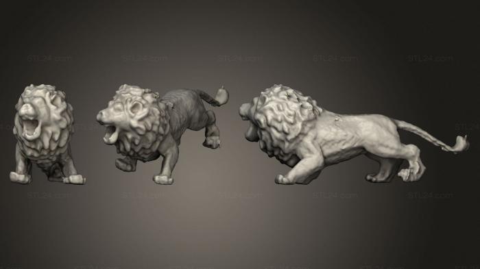 Animal figurines (Lion, STKJ_2315) 3D models for cnc